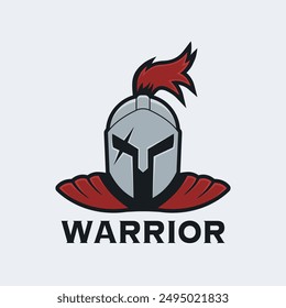 Warrior mascot logo. vector design