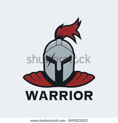 Warrior mascot logo. vector design