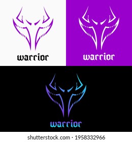 Warrior Mask Gaming Logo, cool design for Personal or Teammates.