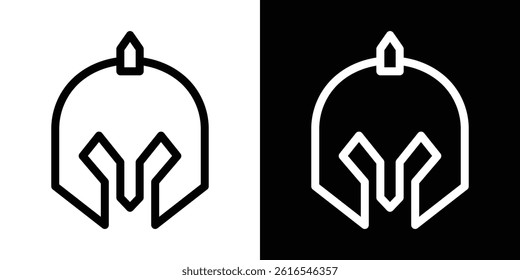 Warrior mask icon icons and symbol set. trendy illustration