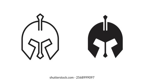 Warrior mask icon set vector graphics designs