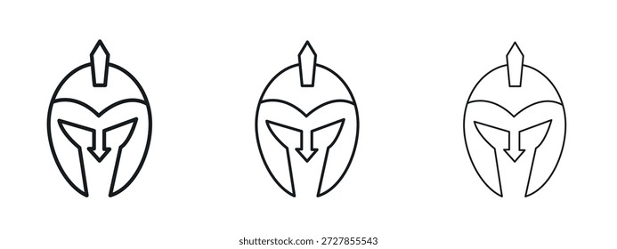 ícone de máscara de guerreiro vetor Logo Design Template. Gráficos de Traçado editáveis.