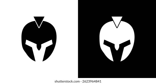 Warrior mask icon vector, solid logo illustration, pictogram