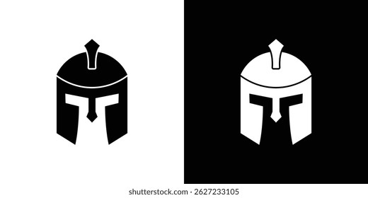 Warrior mask icon vector, solid illustration, pictogram