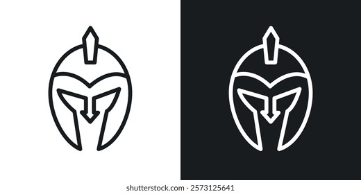 Warrior mask icons set vectors on white background.