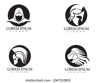 Warrior mask  Knight Titan Sparta Spartan Simple Silhouette