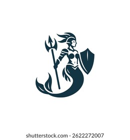 Warrior mermaid logo for sale.
