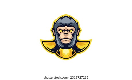 Warrior Monkey head logo template
