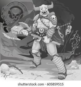 warrior monster with a battle ax