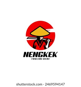 Warrior Moon Logo Design Vektorgrafik