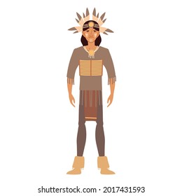 warrior native man indigenous isolated