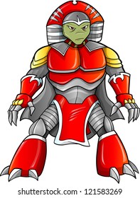 Vector de Cyborg del rebelde alienígena guerrero Ninja