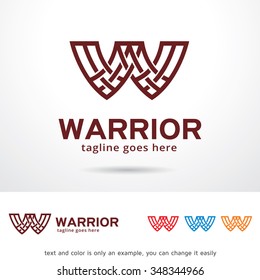 Warrior - Ornament Letter W Logo Template Design Vector 