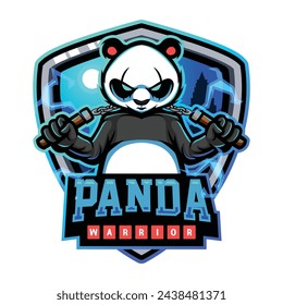 Warrior Panda Gaming: Mascot Logo Design for E-Sports Team