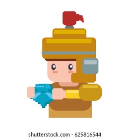 Warrior Pixelated videogame