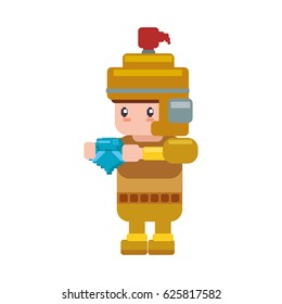 Warrior Pixelated videogame