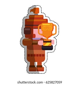 Warrior Pixelated videogame