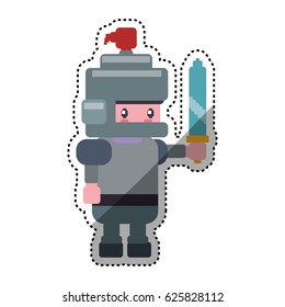 Warrior Pixelated videogame