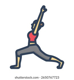 Warrior pose, Vector Icon which can easily modify or edit
