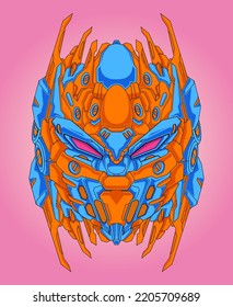 Vektorgrafik des Kriegerroboters