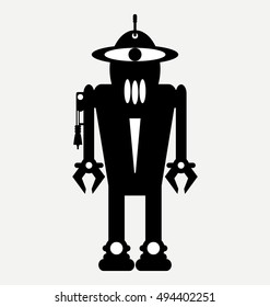 warrior robot, robot icon