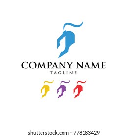 WARRIOR ROMAN KNIGHT FIGHTER COMPANY LOGO VECTOR