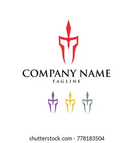 WARRIOR ROMAN KNIGHT FIGHTER COMPANY LOGO VECTOR