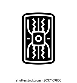warrior shield ancient rome glyph icon vector. warrior shield ancient rome sign. isolated contour symbol black illustration
