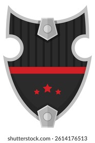 Warrior shield icon isolated on white background.
