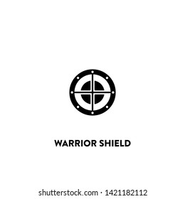 warrior shield icon vector. warrior shield sign on white background. warrior shield icon for web and app