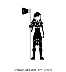 warrior silhouette icon