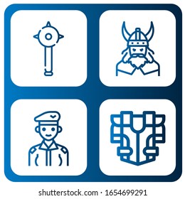 warrior simple icons set. Contains such icons as Mace, Viking, Soldier, Armour, can be used for web, mobile and logo