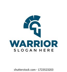 Warrior simple logo template vector design