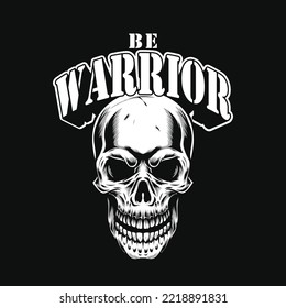 warrior skull logo design for you
