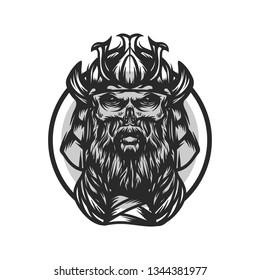 Warrior skull vector