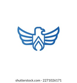 warrior soldier eagle logo vector bird abstract logo design eagle logo
