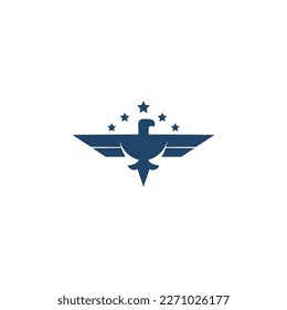 warrior soldier eagle logo vector bird abstract logo design eagle logo
