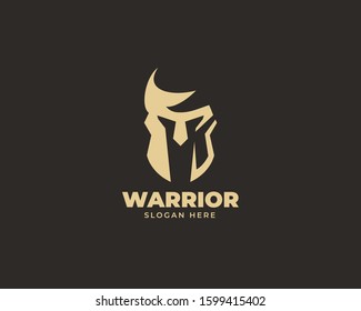  warrior sparta logo vector template. strong knight symbol