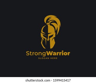  warrior sparta logo vector template. strong knight symbol