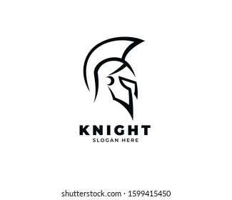  warrior sparta logo vector template. strong knight symbol