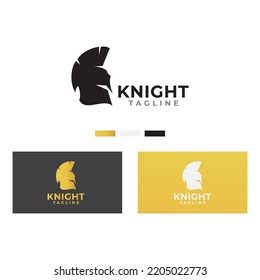 warrior sparta logo vector template. strong knight symbol.