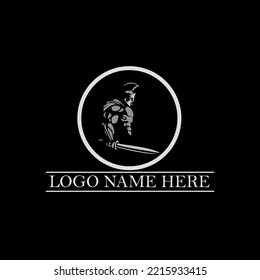 Warrior of Spartan, emblem logo.