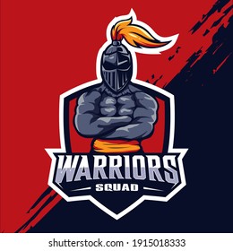  Warrior squad esport mascot logo design