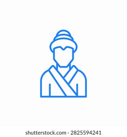 warrior statue icon sign vector