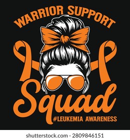 Warrior Support Squad Leukemia Awareness T-shirt Design