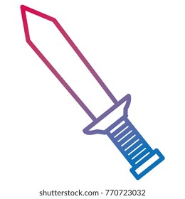 warrior sword isolated icon