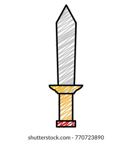 warrior sword isolated icon