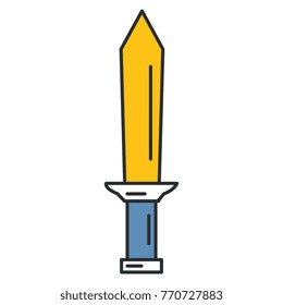 warrior sword isolated icon