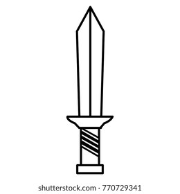 warrior sword isolated icon