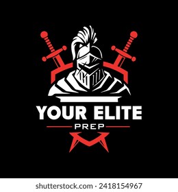 warrior with sword vector illustartor logo design